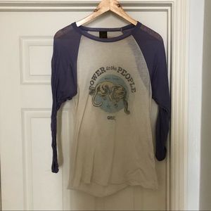 Obey baseball tee size small